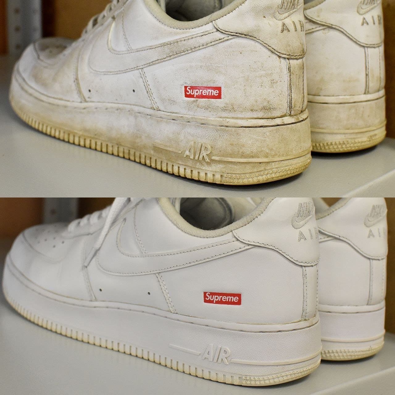 Nike Air Force 1 Supreme: до и после чистки